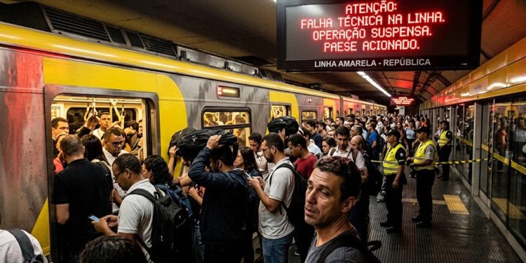 CAOS NOS TRILHOS: PANE NA LINHA AMARELA PARALISA A CAPITAL