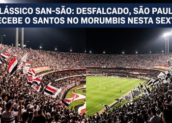 CLÁSSICO SAN-SÃO: DESFALCADO, SÃO PAULO RECEBE O SANTOS NO MORUMBIS NESTA SEXTA