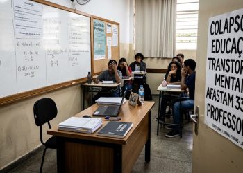 COLAPSO NA EDUCAÇÃO: TRANSTORNOS MENTAIS AFASTAM 33 MIL PROFESSORES