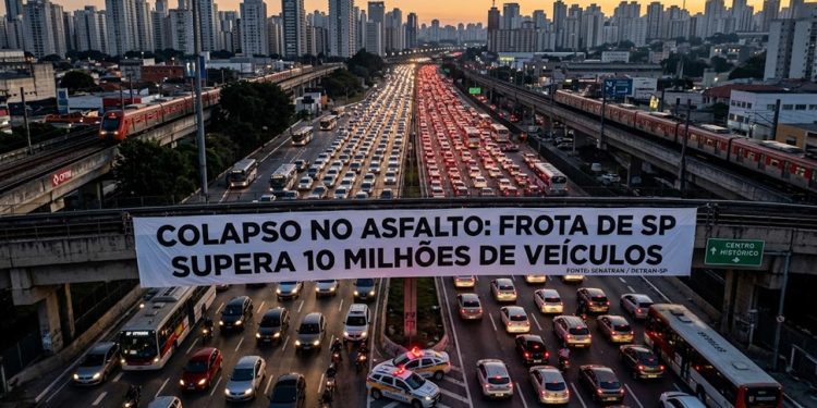 COLAPSO NO ASFALTO: FROTA DE SP SUPERA 10 MILHÕES DE VEÍCULOS