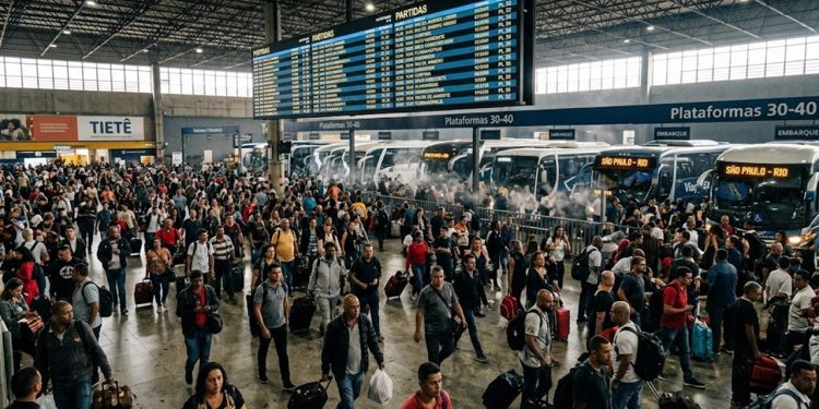 CORRIDA AOS TERMINAIS: MAIS DE MEIO MILHÃO LOTAM RODOVIÁRIAS DE SP.