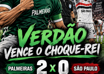 PALMEIRAS VENCE O SÃO PAULO, ASSUME LIDERANÇA PROVISÓRIA E AMPLIA TABU NO CHOQUE-REI
