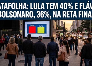 DATAFOLHA: LULA TEM 40% E FLÁVIO BOLSONARO, 36%, NA RETA FINAL