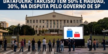 DATAFOLHA: TARCÍSIO TEM 50% E HADDAD, 30%, NA DISPUTA PELO GOVERNO DE SP