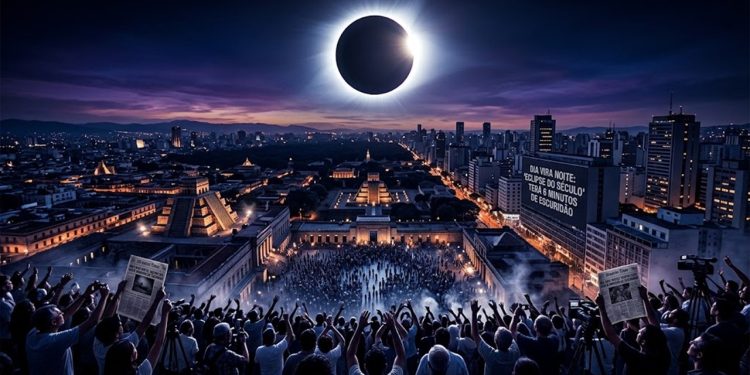 DIA VIRA NOITE: 'ECLIPSE DO SÉCULO' TERÁ 6 MINUTOS DE ESCURIDÃO