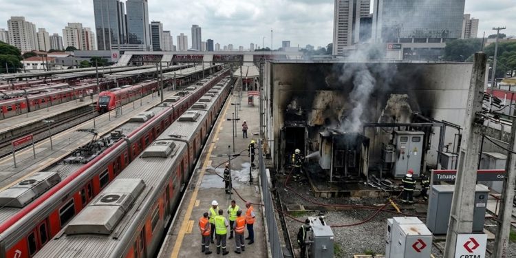 FOGO NA SUBESTAÇÃO: PANE PARALISA LINHAS DA CPTM EM SP