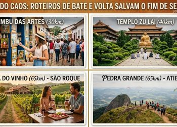 FUGA DO CAOS: ROTEIROS DE BATE E VOLTA SALVAM O FIM DE SEMANA
