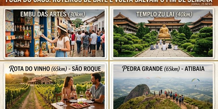 FUGA DO CAOS: ROTEIROS DE BATE E VOLTA SALVAM O FIM DE SEMANA