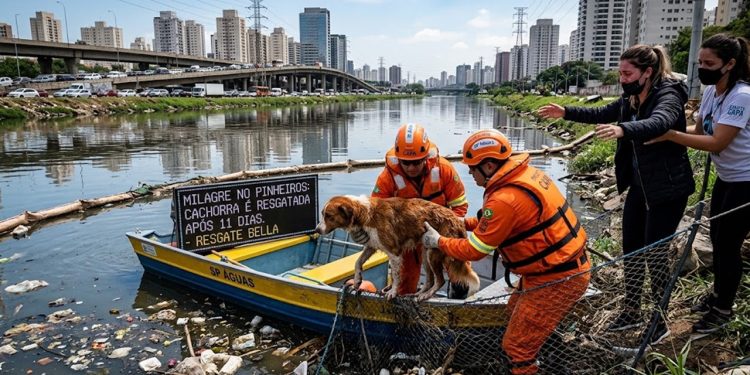 MILAGRE NO PINHEIROS: CACHORRA É RESGATADA APÓS 11 DIAS.