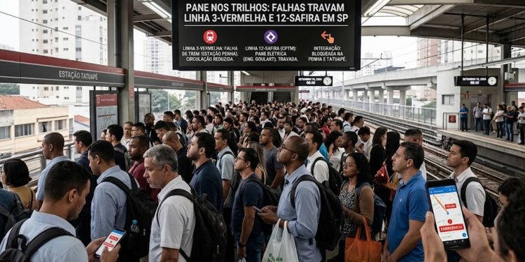 PANE NOS TRILHOS: FALHAS TRAVAM LINHA 3-VERMELHA E 12-SAFIRA EM SP