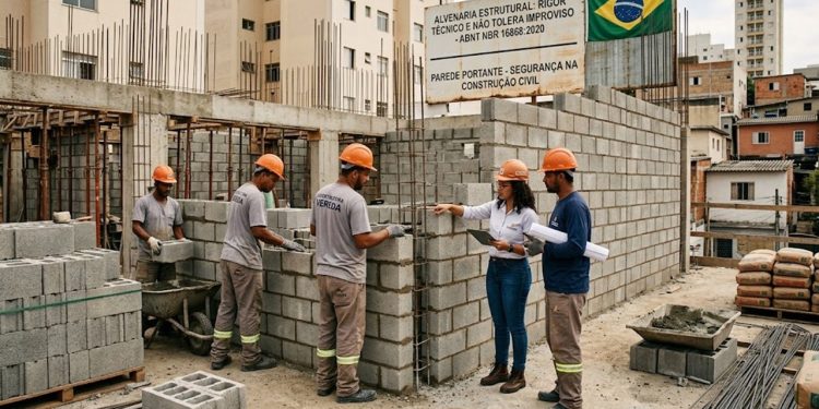 PAREDE PORTANTE: ALVENARIA ESTRUTURAL EXIGE RIGOR E NÃO TOLERA IMPROVISO
