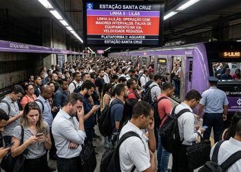 PASSO DE TARTARUGA: FALHAS EM SÉRIE TRAVAM LINHA 5-LILÁS