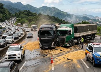 PERIGO NA SERRA: BATIDA ESPALHA SOJA NA ANCHIETA