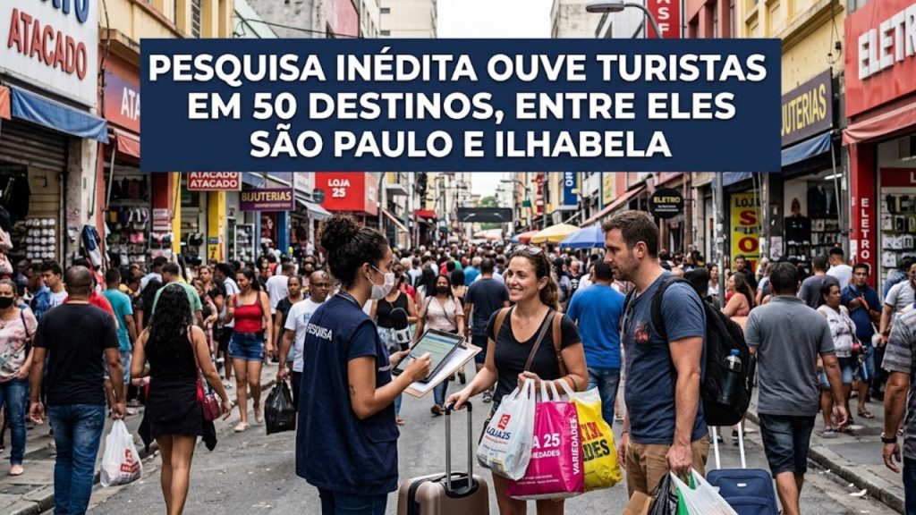 PESQUISA INÉDITA OUVE TURISTAS EM 50 DESTINOS, ENTRE ELES SÃO PAULO E ILHABELA