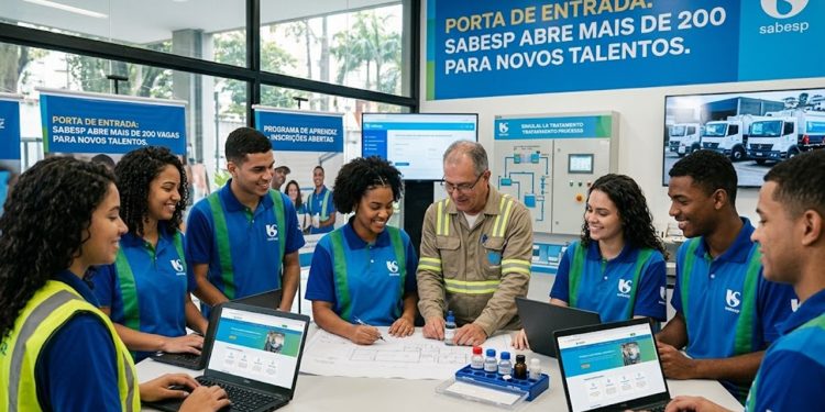 PORTA DE ENTRADA: SABESP ABRE MAIS DE 200 VAGAS PARA NOVOS TALENTOS.