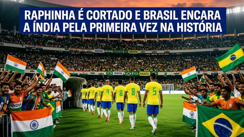 RAPHINHA É CORTADO E BRASIL ENCARA A ÍNDIA PELA PRIMEIRA VEZ NA HISTÓRIA