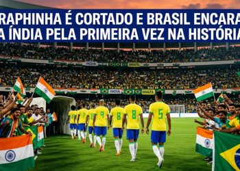 RAPHINHA É CORTADO E BRASIL ENCARA A ÍNDIA PELA PRIMEIRA VEZ NA HISTÓRIA
