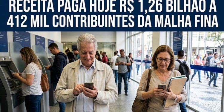 RECEITA PAGA HOJE R$ 1,26 BILHÃO A 412 MIL CONTRIBUINTES DA MALHA FINA