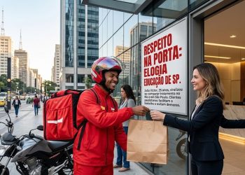 RESPEITO NA PORTA: ENTREGADOR ELOGIA EDUCAÇÃO DE SP