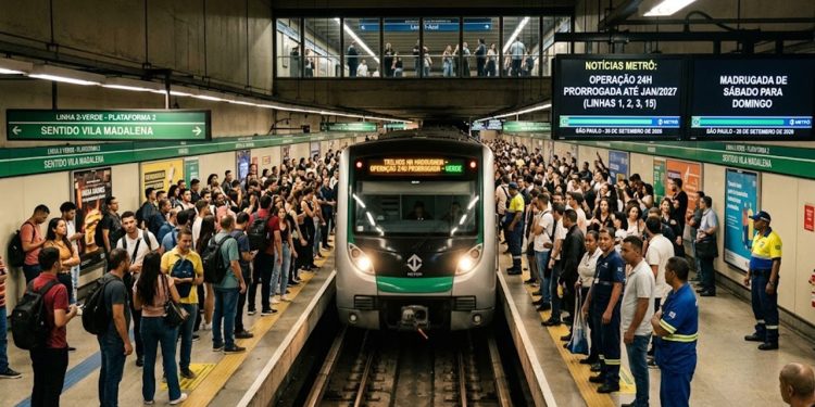 TRILHOS NA MADRUGADA: METRÔ DE SP PRORROGA OPERAÇÃO 24H