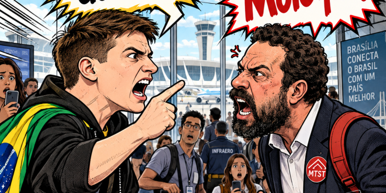 “Três milhões de votos!”: Pavanato e Boulos protagonizam bate-boca com xingamentos no aeroporto de Brasília