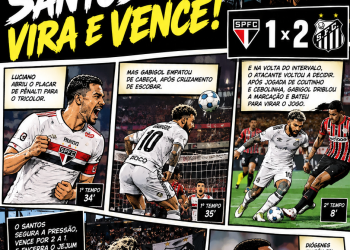 Gabigol decide, Santos vira sobre o São Paulo e faz festa no Morumbis