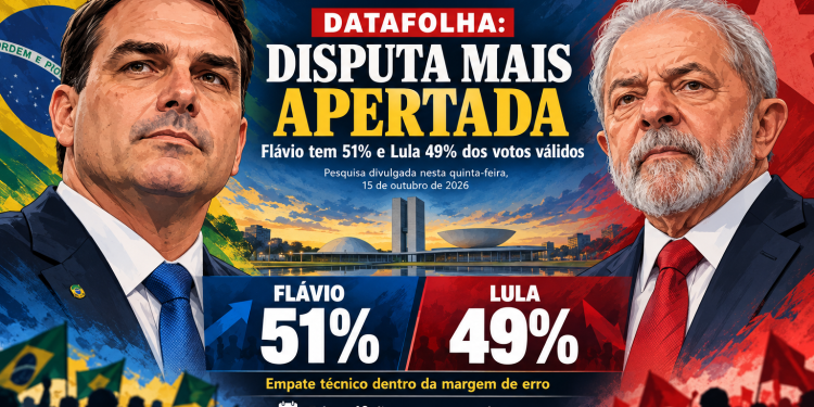 Datafolha: Flávio Bolsonaro mantém vantagem numérica sobre Lula