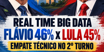 Real Time Big Data: Flávio marca 46% e Lula 45% em eventual segundo turno