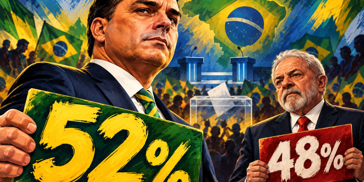 Pesquisa BTG/Nexus: Flávio Bolsonaro tem 52% dos votos válidos contra 48% de Lula no segundo turno