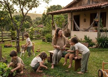 LONGE DO CONSUMISMO: Filha de Ana Maria vive vida simples no campo