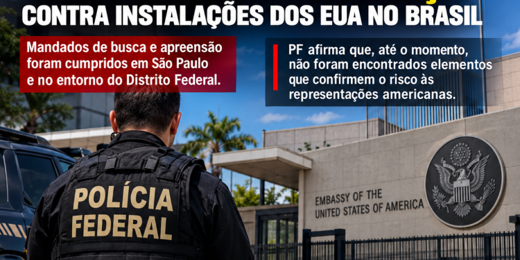 PF faz operação após suspeita de ameaça contra instalações diplomáticas dos EUA no Brasil