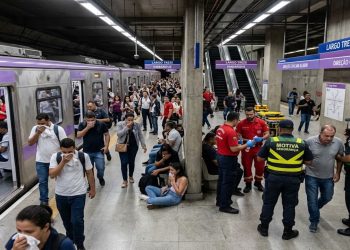 PÂNICO NO METRÔ: SPRAY DE PIMENTA ESVAZIA TREM EM SP