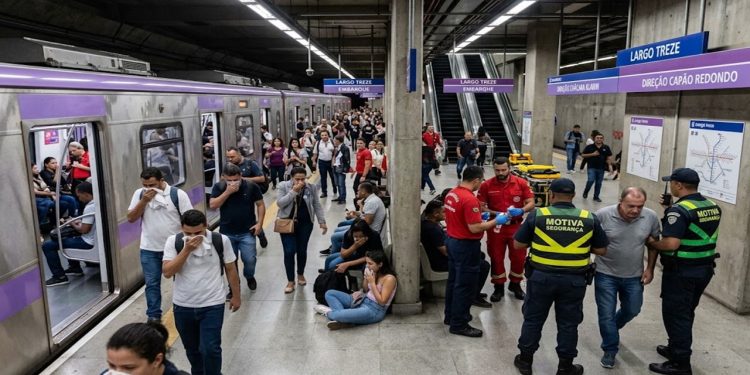 PÂNICO NO METRÔ: SPRAY DE PIMENTA ESVAZIA TREM EM SP
