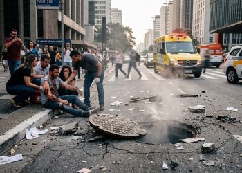 PERIGO NO SUBSOLO: BUEIRO EXPLODE E FERE 3 NA PAULISTA