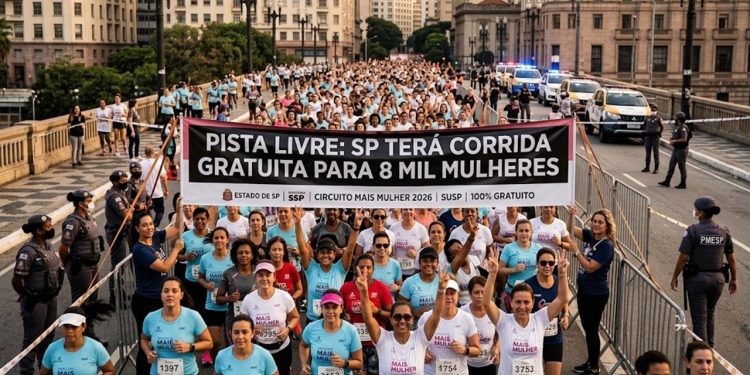 PISTA LIVRE: SP TERÁ CORRIDA GRATUITA PARA 8 MIL MULHERES