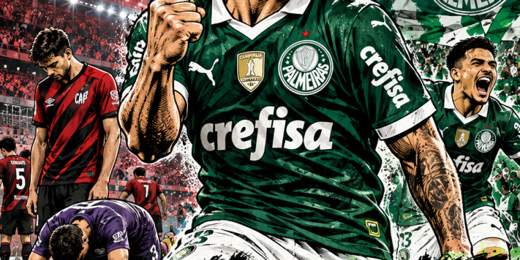 Palmeiras vence o Athletico-PR por 2 a 0 e assume a liderança do Brasileirão