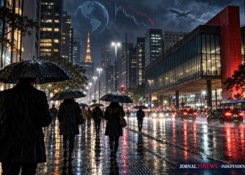 Noite fria e chuvosa em São Paulo — Jornal25News